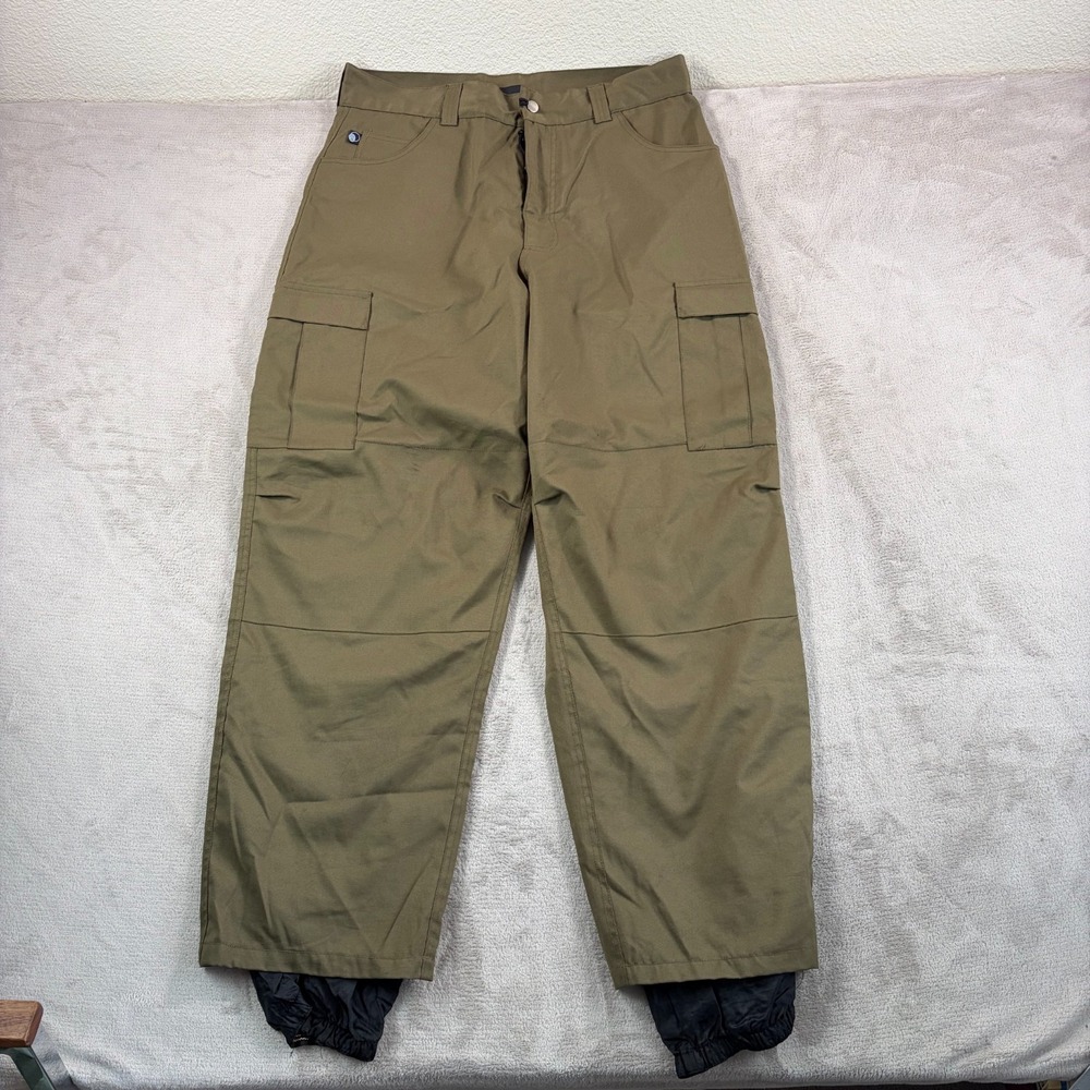 Vintage SHORTY'S SNOWBOARD Snow Boarding Cargo Pants Men XL‎ Green Lined
